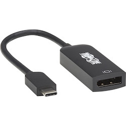 Tripp Lite by Eaton USB-C to DisplayPort Active Adapter Cable with Equalizer (M/F), UHD 8K, HDR, DP 1.4, Black, 6 in. (15.2 cm)