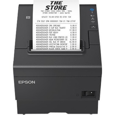 Epson OmniLink TM-T88VII Desktop Direct Thermal Printer - Monochrome - Receipt Print - Ethernet - USB - Yes - With Cutter - Black