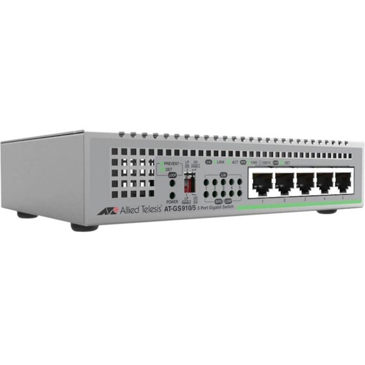 Allied Telesis CentreCOM GS910 GS910/5 5 Ports Ethernet Switch