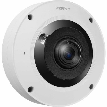 Wisenet XNF-9013RV 12 Megapixel Outdoor Network Camera - Color - Fisheye - White