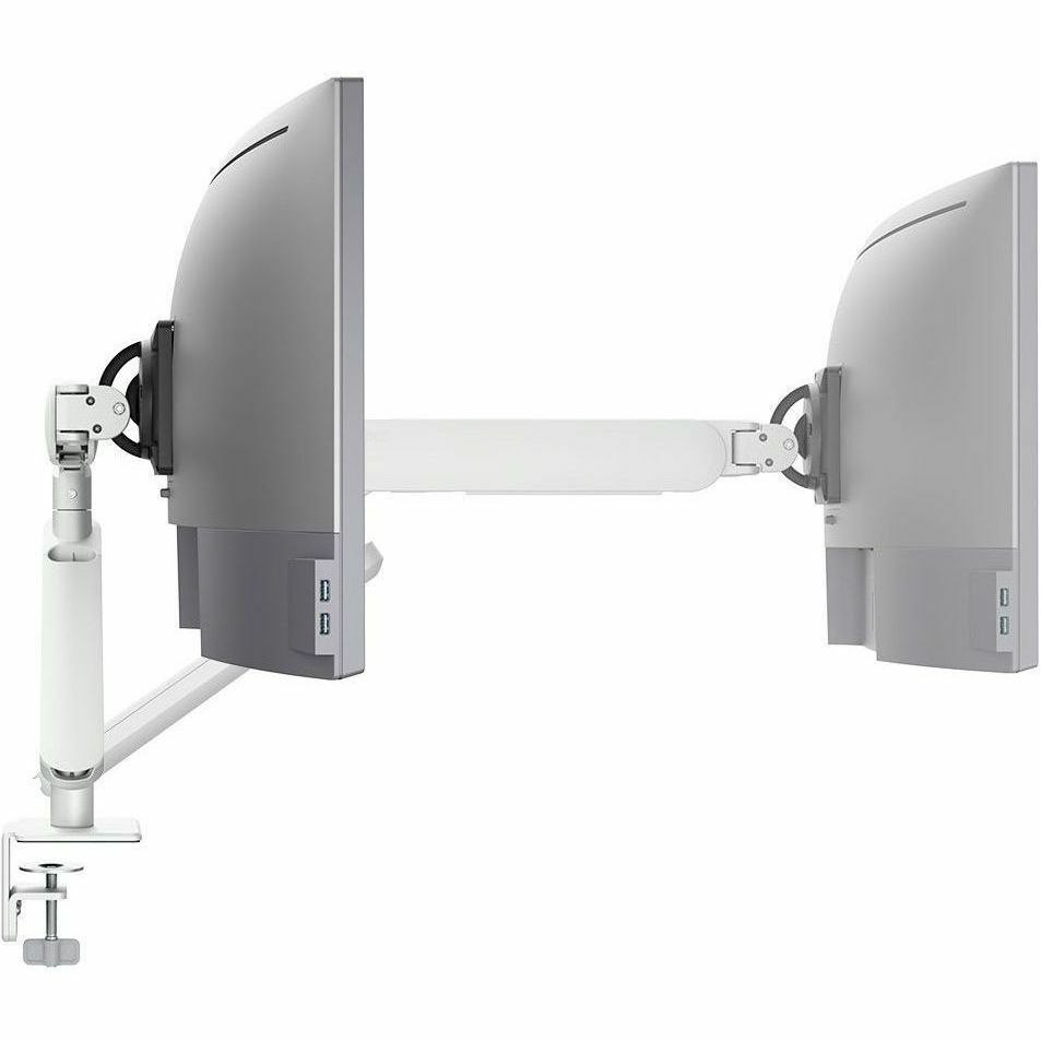 Atdec Ora Mounting Arm for Monitor, Flat Panel Display, Curved Screen Display - White - Landscape/Portrait