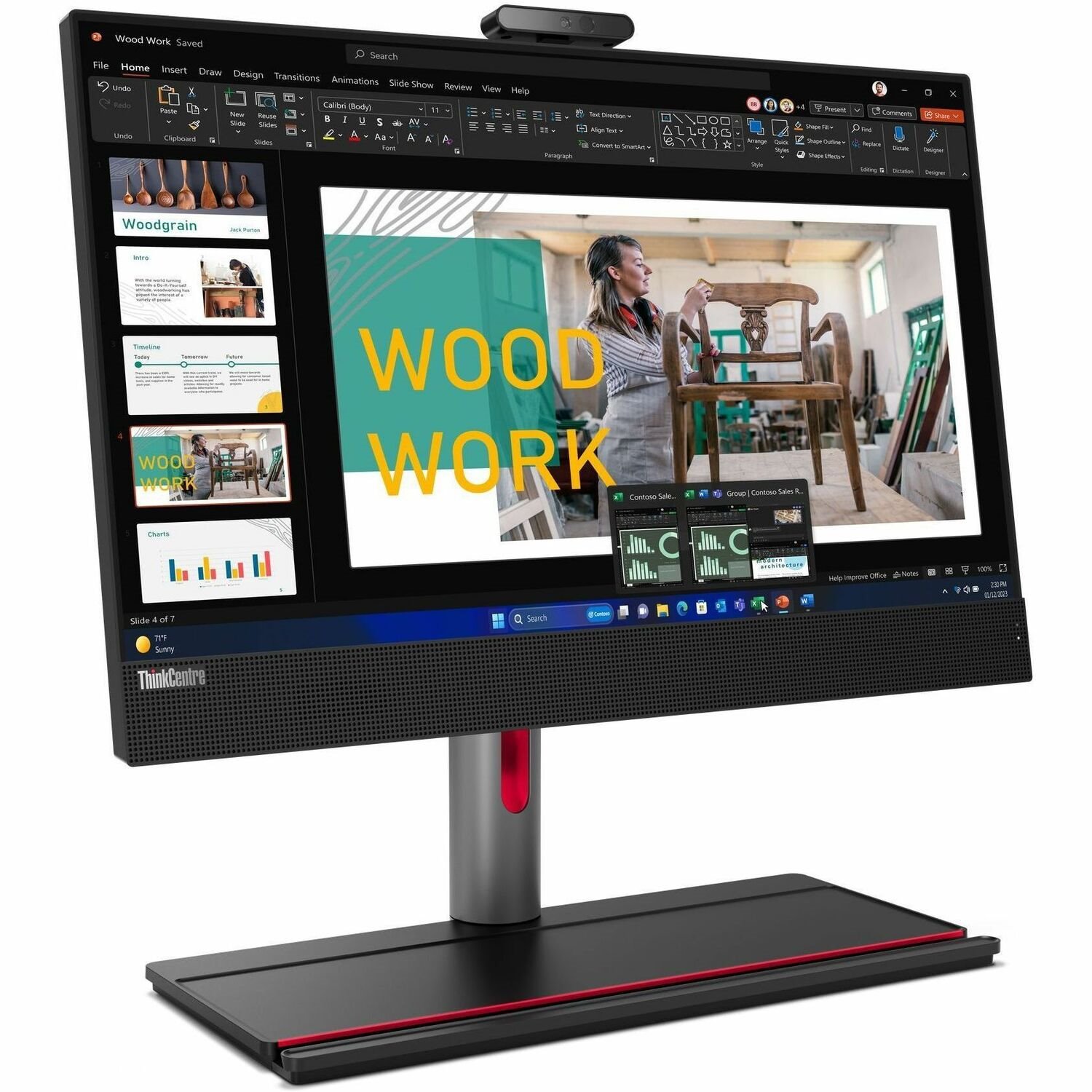 Lenovo ThinkCentre M90a Gen 5 12SH002AUS All-in-One Computer - Intel Core i7 14th Gen i7-14700 - vPro Technology - 16 GB - 512 GB SSD - 23.8" Full HD Touchscreen - Desktop - Black