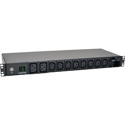 Tripp Lite by Eaton 3.7kW Single-Phase Local Metered PDU, 208/230V Outlets (8 C13, 2 C19) IEC-309 16A Blue, 8 ft. (2.43 m) Cord, 1U Rack-Mount, TAA
