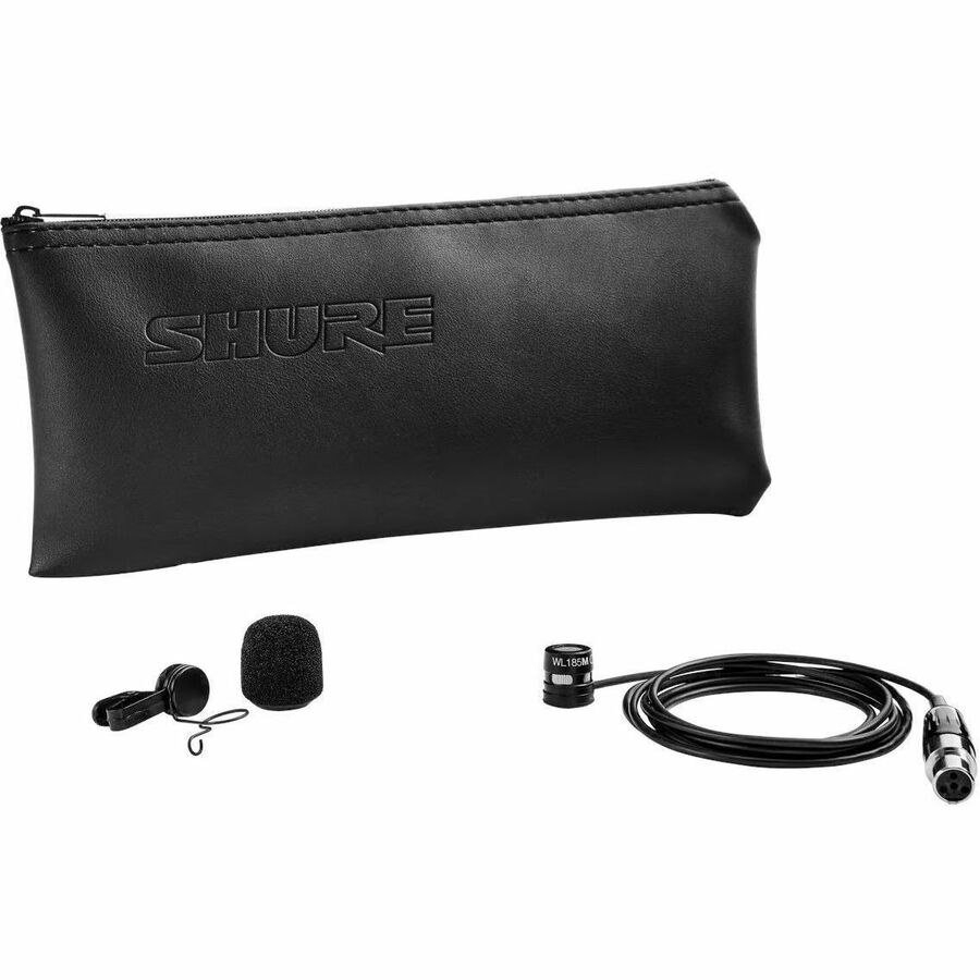 Shure WL185M Wired Microphone for Wireless Transmitter, Transportation - Black