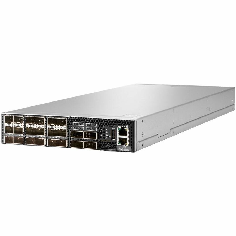 HPE M SN2010M Manageable Layer 3 Switch - Gigabit Ethernet, 10 Gigabit Ethernet, 25 Gigabit Ethernet, 40 Gigabit Ethernet, 100 Gigabit Ethernet - 1000Base-X, 10GBase-X, 25GBase-X, 40GBase-X, 100GBase-X - Black, Silver