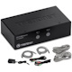 TRENDnet 2-Port DVI KVM Switch with Audio, Manage Two PC's, Hot-Keys, USB 2.0, Metal Housing, Use with a DVID-D Monitor, TK-222DVK