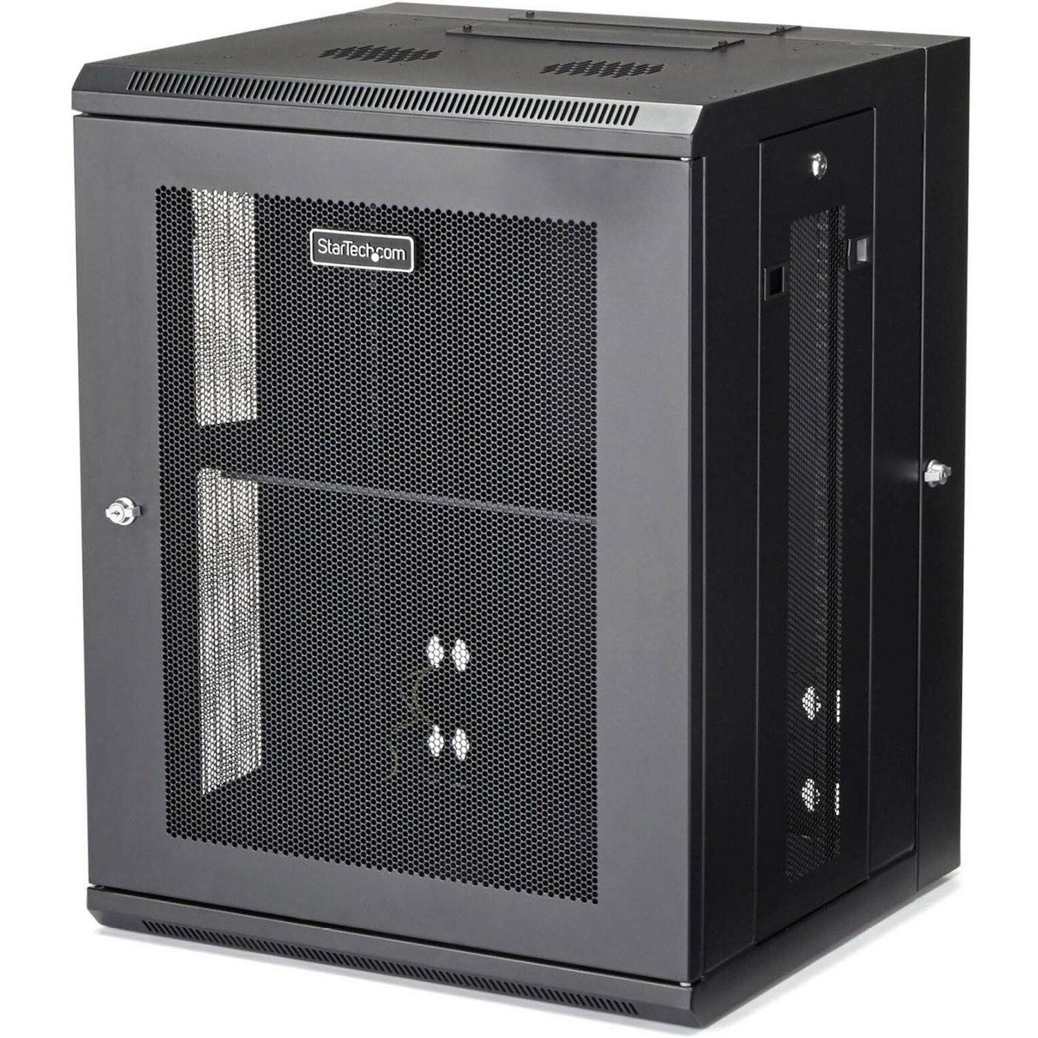 StarTech.com 15U Wall Mountable Rack Cabinet for Server, LAN Switch, Patch Panel408.94 mm Rack Depth - Black