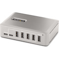 StarTech.com 10-Port USB-C Hub, 8x USB-A + 2x USB-C, Self-Powered w/ 65W Power Supply, USB 3.1 10Gbps Desktop/Laptop USB Hub w/ Charging