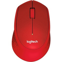 Logitech SILENT PLUS M331 Mouse - Radio Frequency - USB - Mechanical - 3 Button(s) - Red