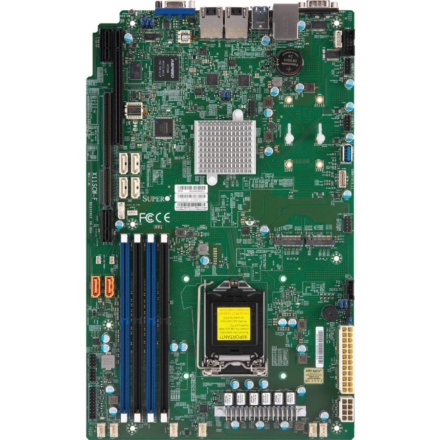 Supermicro X11SCW-F Server Motherboard - Intel C246 Chipset - Socket H4 LGA-1151 - Proprietary Form Factor