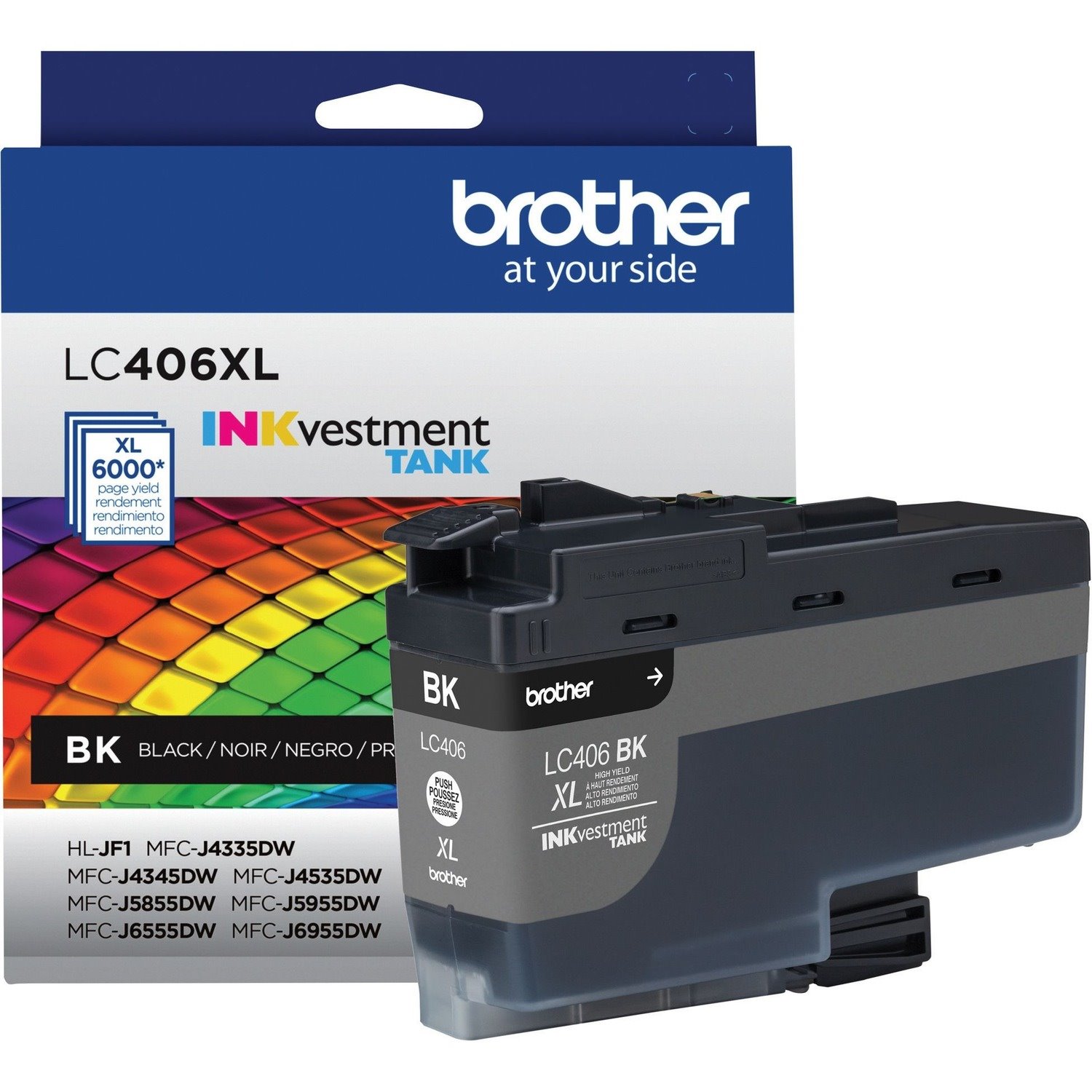 Brother INKvestment LC406XLBK Original High Yield Inkjet Ink Cartridge - Single Pack - Black - 1 Each