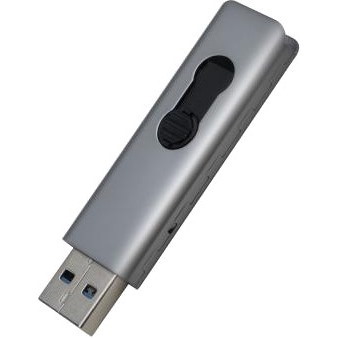 PNY Elite Steel 3.1 256 GB USB 3.1 Flash Drive - Stainless Steel