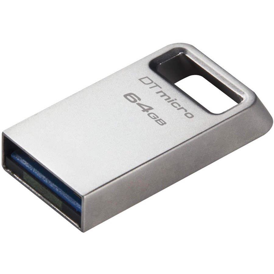 Kingston DataTraveler Micro 64 GB USB 3.2 (Gen 1) Type A Flash Drive - Silver