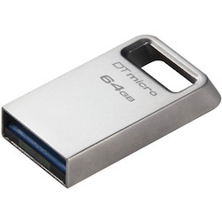 Kingston DataTraveler Micro DTMC3G2 64 GB USB 3.2 (Gen 1) Type A Flash Drive - Silver