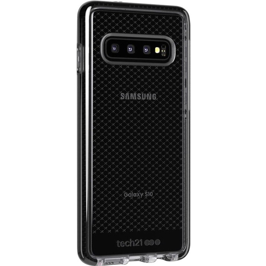 Tech21 Evo Check Case for Samsung Galaxy S10 Smartphone - Checked Pattern - Smokey Black - 1