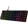 HyperX Alloy Origins 60 Gaming Keyboard - Cable Connectivity - USB Type C Interface - RGB LED - English (US) - Black