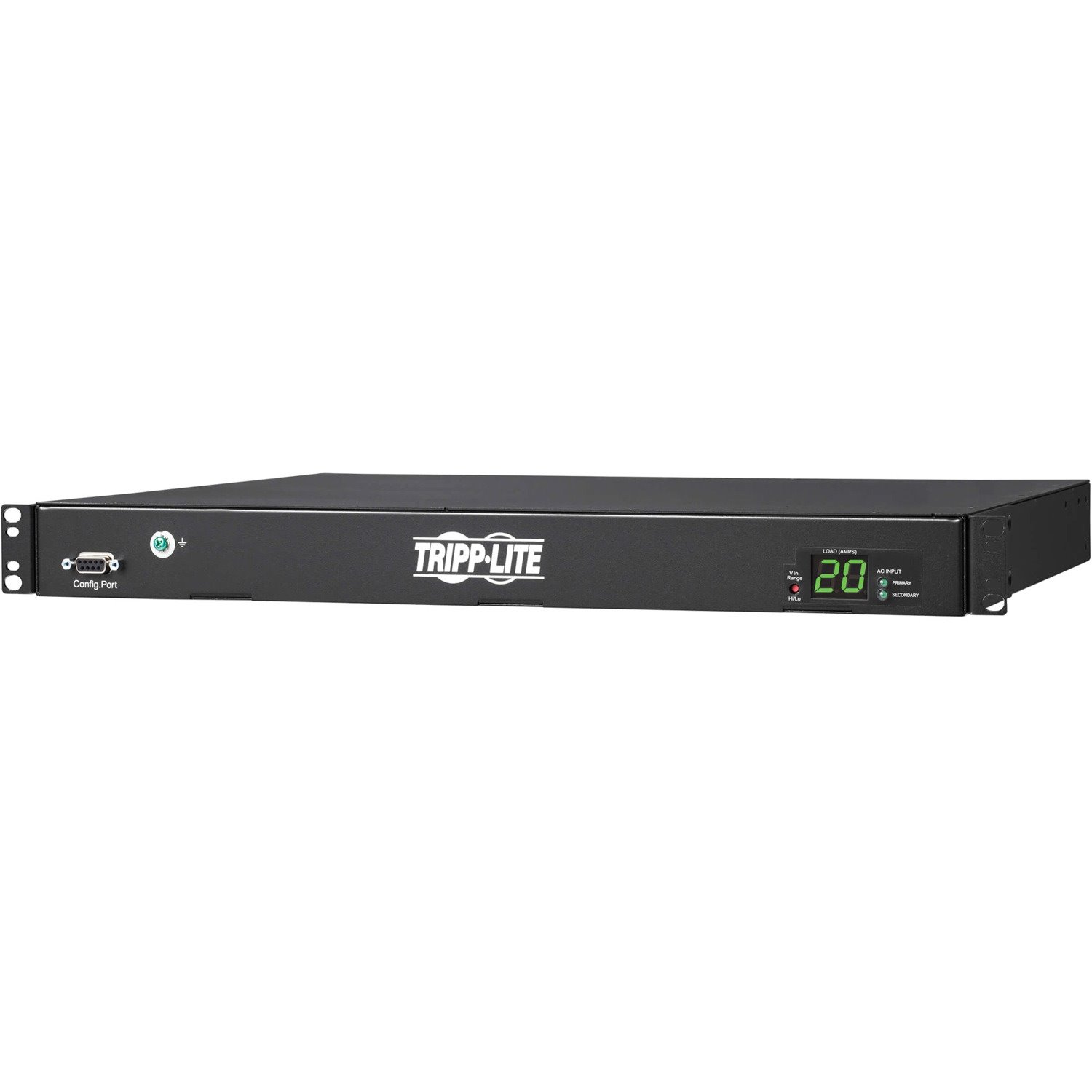 Eaton Tripp Lite Series 3.8kW 200-240V Single-Phase ATS/Local Metered PDU - 8 C13 and 2 C19 Outlets, Dual C20 Inlets, 12 ft. Cords, 1U, TAA