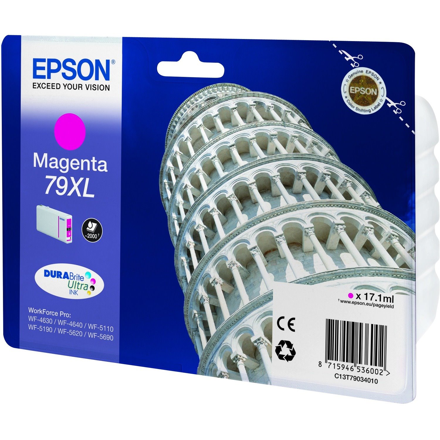 Epson DURABrite 79XL Original Inkjet Ink Cartridge - Magenta - 1 Pack