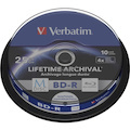 Verbatim Blu-ray Recordable Media - BD-R - 4x - 25 GB - 10 Pack Spindle