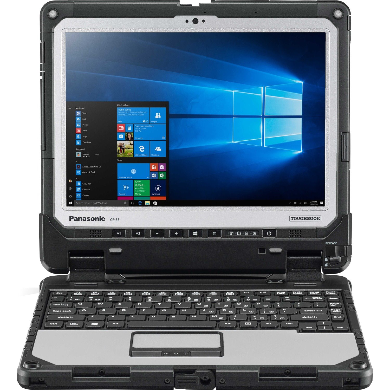 Panasonic TOUGHBOOK CF-33 CF-33AFHAZVM 12" Touchscreen Detachable 2 in 1 Notebook - 2160 x 1440 - Intel Core i5 7th Gen i5-7300U Dual-core (2 Core) 2.60 GHz - 8 GB Total RAM - 256 GB SSD
