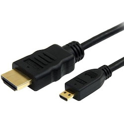 StarTech.com 1m Micro HDMI to HDMI Cable with Ethernet, 4K High Speed Micro HDMI Type-D Device to HDMI Monitor Adapter/Converter Cord
