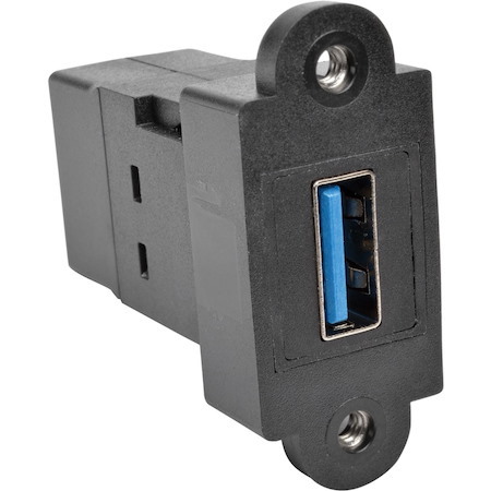 Tripp Lite by Eaton USB 3.0 All-in-One Keystone/Panel Mount Coupler (F/F), Black