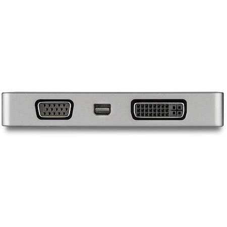 StarTech.com USB C Multiport Video Adapter 4K/1080p - USB Type C to HDMI, VGA, DVI or Mini DisplayPort Monitor Adapter - Space Gray