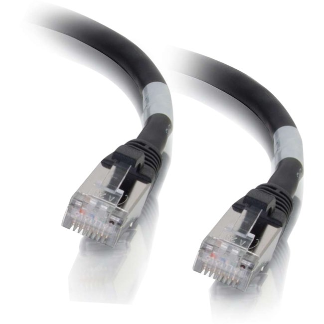 C2G 6in Cat6a Snagless Shielded (STP) Network Patch Cable - Black