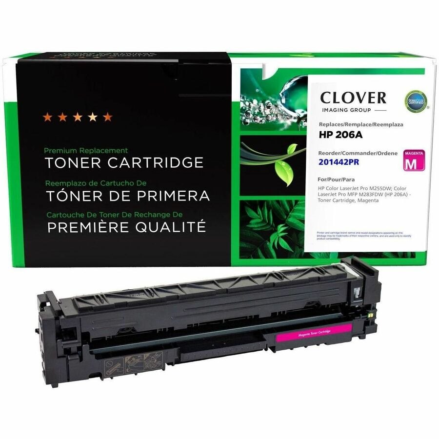 Clover Imaging Remanufactured Magenta Toner Cartridge (Reused OEM Chip) for HP 206A (W2113A)