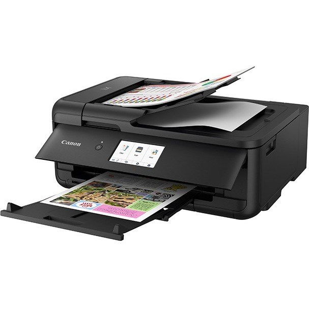Canon PIXMA TS TS9520 Wireless Inkjet Multifunction Printer-Color-Copier/Scanner-4800x1200 Print-Manual Duplex Print-100 sheets Input-Color Scanner-1200 Optical Scan-Ethernet-Wireless LAN-Canon Mobile Printing