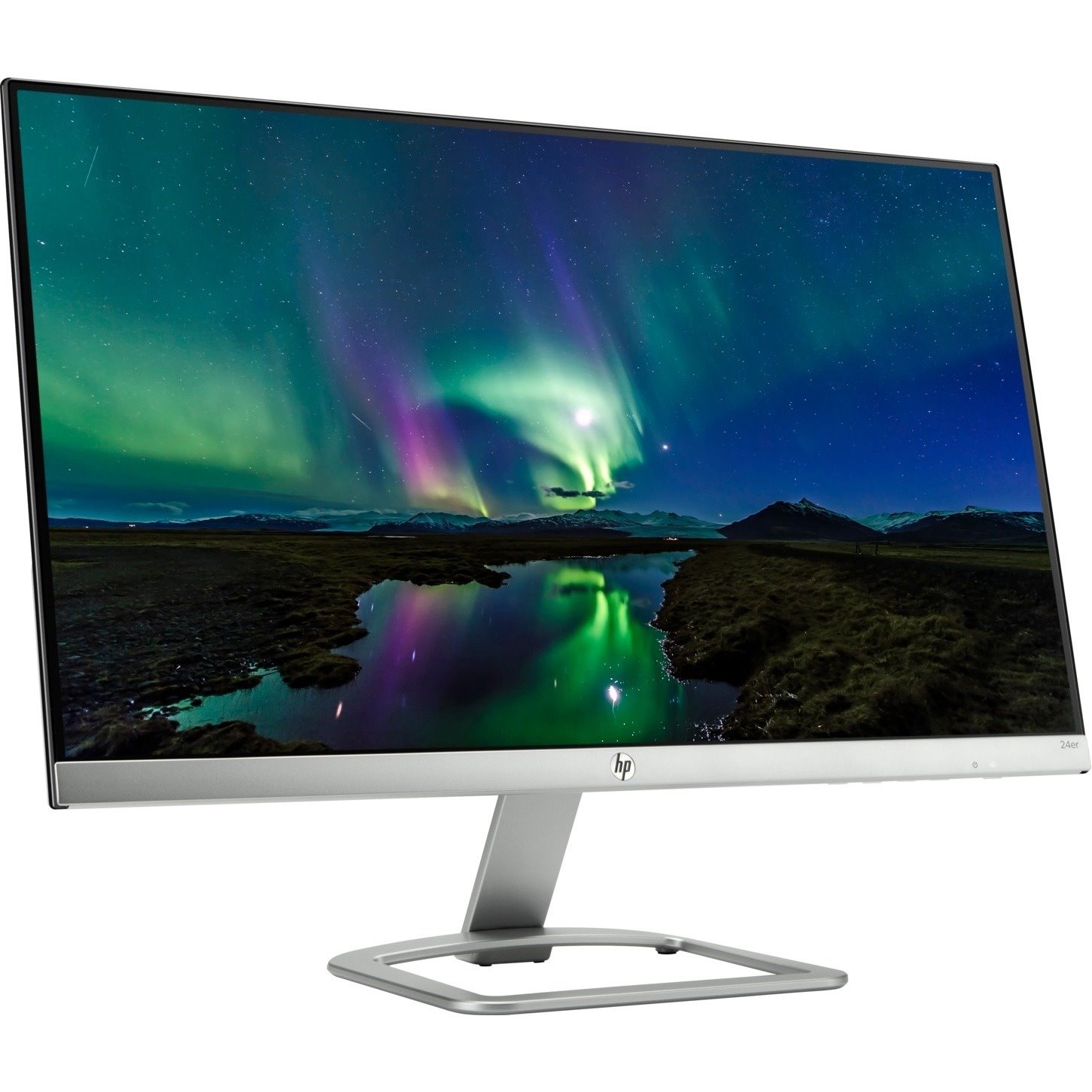 HP Home 24er Full HD LCD Monitor - 16:9 - Natural Silver, Blizzard White