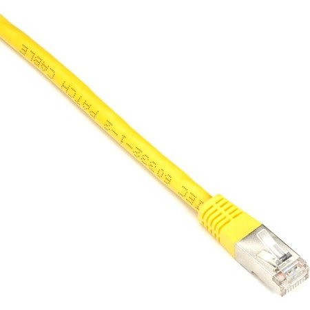 Black Box CAT6 250-MHz Stranded Patch Cable Slim Molded Boot - S/FTP, CM PVC, Yellow, 30FT