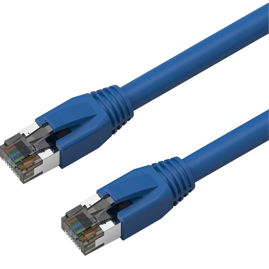 Axiom 7FT CAT8 2000mhz S/FTP Shielded Patch Cable Snagless Boot (Blue)