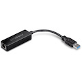 TRENDnet USB 3.0 To Gigabit Ethernet Adapter, Full Duplex 2Gbps Ethernet Speeds, Up To 1Gbps, USB-A, Windows & Mac Compatibility, USB Powered, Simple Setup, Black, TU3-ETG
