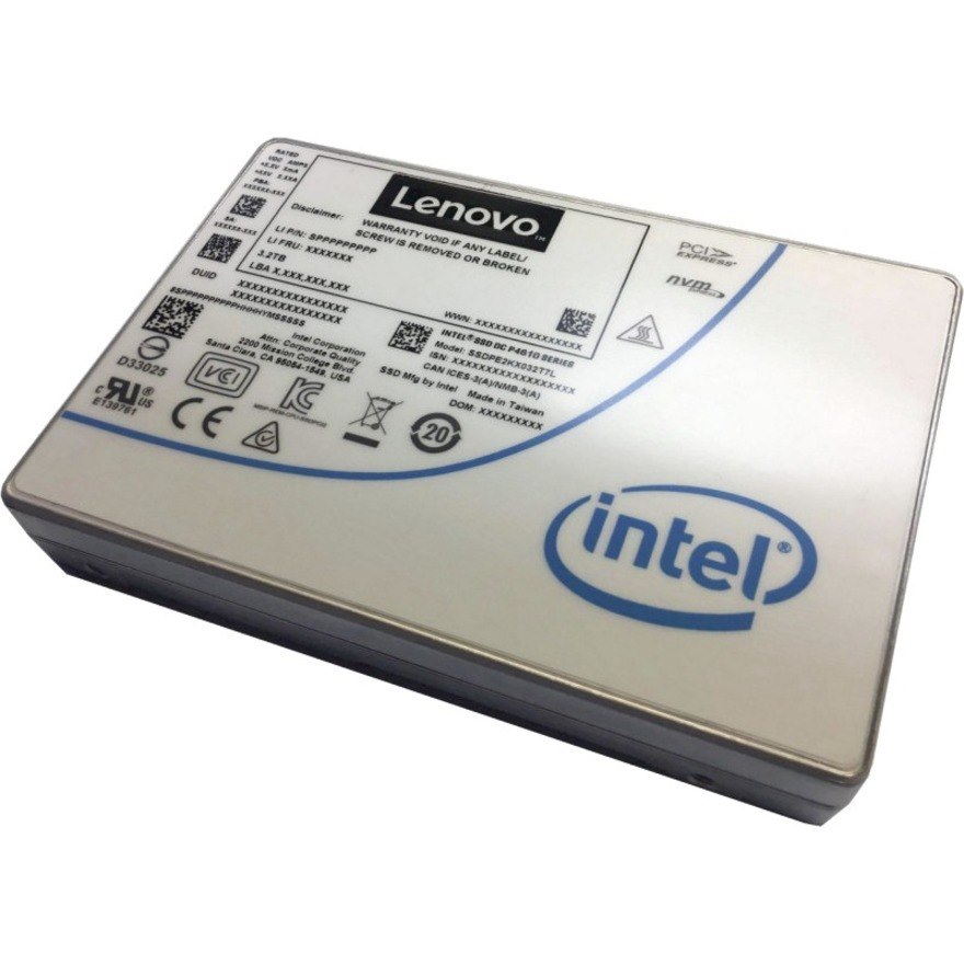 Lenovo DC P4610 1.60 TB Solid State Drive - 2.5" Internal - U.2 (SFF-8639) NVMe (PCI Express 3.0 x4) - Mixed Use