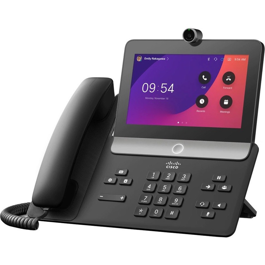 Webex 8875 IP Phone - Corded - Corded - Wi-Fi, Bluetooth - Desktop - Carbon Black