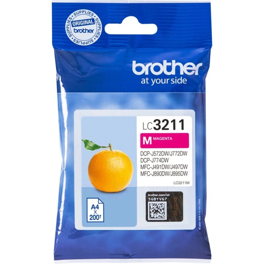 Brother LC3211M Original Standard Yield Inkjet Ink Cartridge - Single Pack - Magenta - 1 Pack