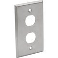 Tripp Lite by Eaton N206-FP02-IND Faceplate - 2 x Total Number of Socket(s) - Metal, Stainless Steel - Silver - TAA Compliant
