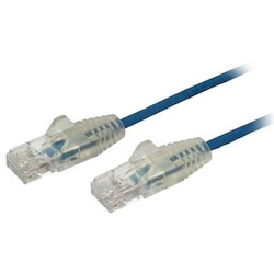 StarTech.com 2.5 m CAT6 Cable - Slim CAT6 Patch Cord - Blue - Snagless RJ45 Connectors - Gigabit Ethernet Cable - 28 AWG (N6PAT250CMBLS)