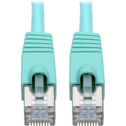 Eaton Tripp Lite Series Cat6a 10G Snagless Shielded STP Ethernet Cable (RJ45 M/M), PoE, Aqua, 25 ft. (7.62 m)