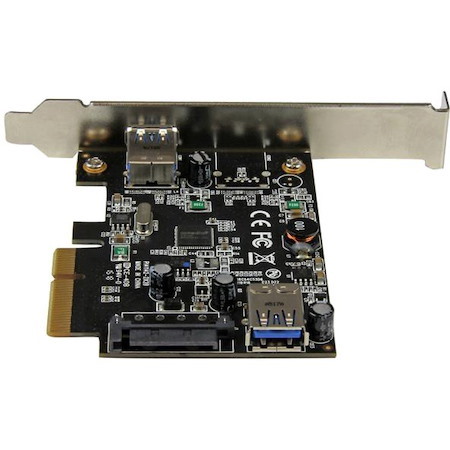 StarTech.com 2 Port USB 3.1 (10Gbps) Card - USB-A 1x External 1x Internal - PCIe USB 3.1 Card with Type-A - PCI Express - Supports UASP