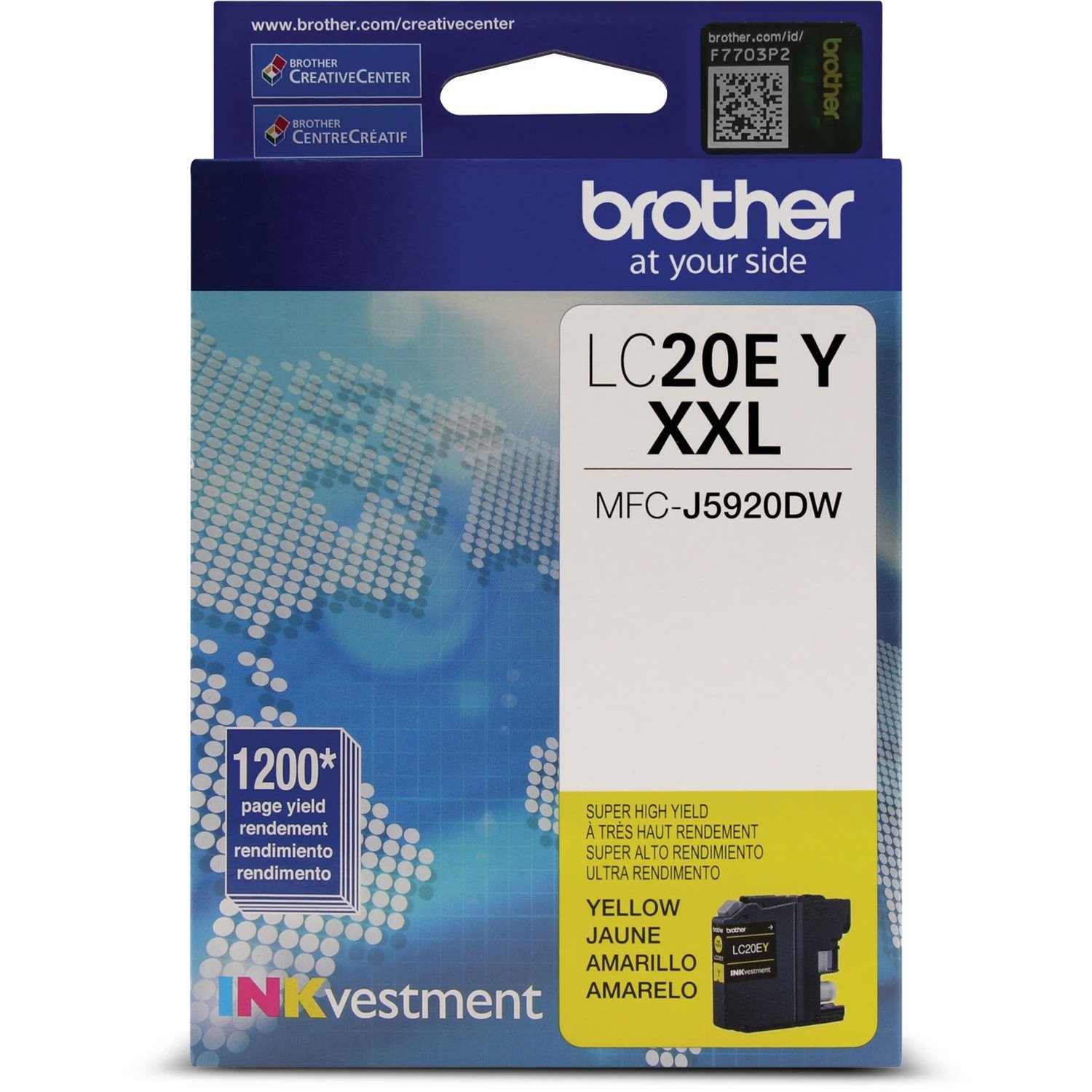 Brother INKvestment LC20EYS Original Super High (XXL Series) Yield Inkjet Ink Cartridge - Yellow Pack