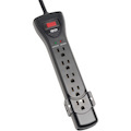 Tripp Lite Protect It! 7-Outlet Surge Protector 7 ft. Cord with Right-Angle Plug 2160 Joules Diagnostic LEDs Black Housing