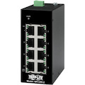 Tripp Lite by Eaton 8-Port Unmanaged Industrial Ethernet Switch 10/100 Mbps Ruggedized -40Â&deg; to 75Â&deg;C DIN Mount - TAA Compliant