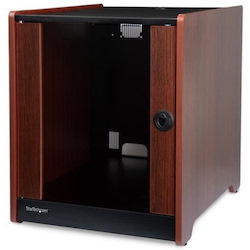 StarTech.com 12U Rack Enclosure Server Cabinet - 21 in. Deep - Wood Finish - Flat Pack