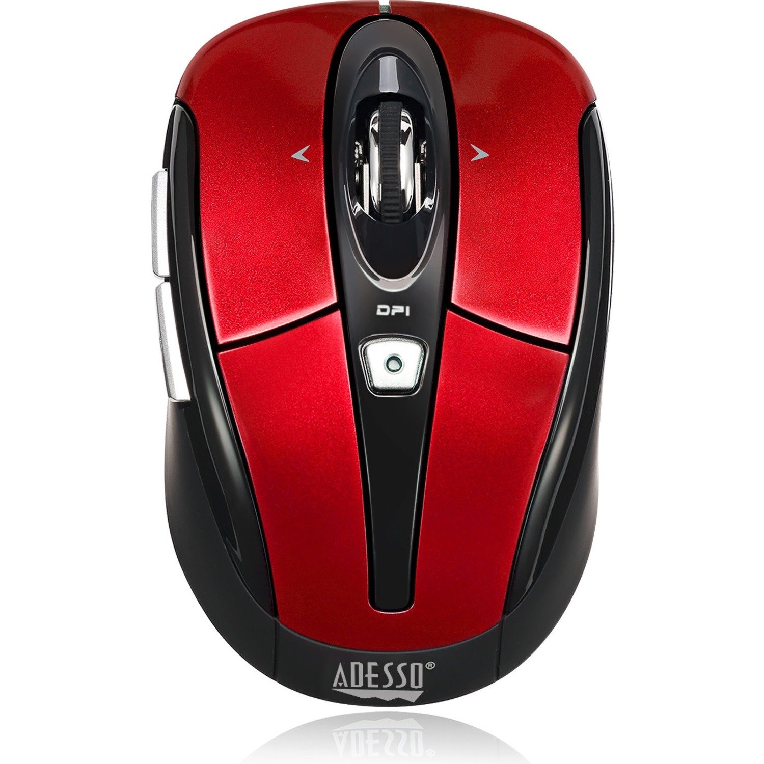 Adesso iMouse S60R Mouse - Radio Frequency - USB - Optical - 6 Button(s) - Red