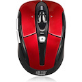 Adesso iMouse S60R Mouse - Radio Frequency - USB - Optical - 6 Button(s) - Red