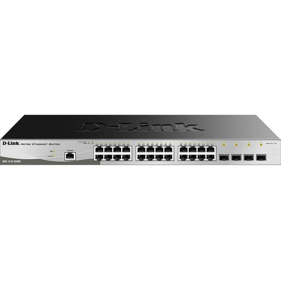 D-Link DGS-1210 DGS-1210-28/ME 24 Ports Manageable Ethernet Switch - Gigabit Ethernet - 10/100/1000Base-T, 1000Base-X