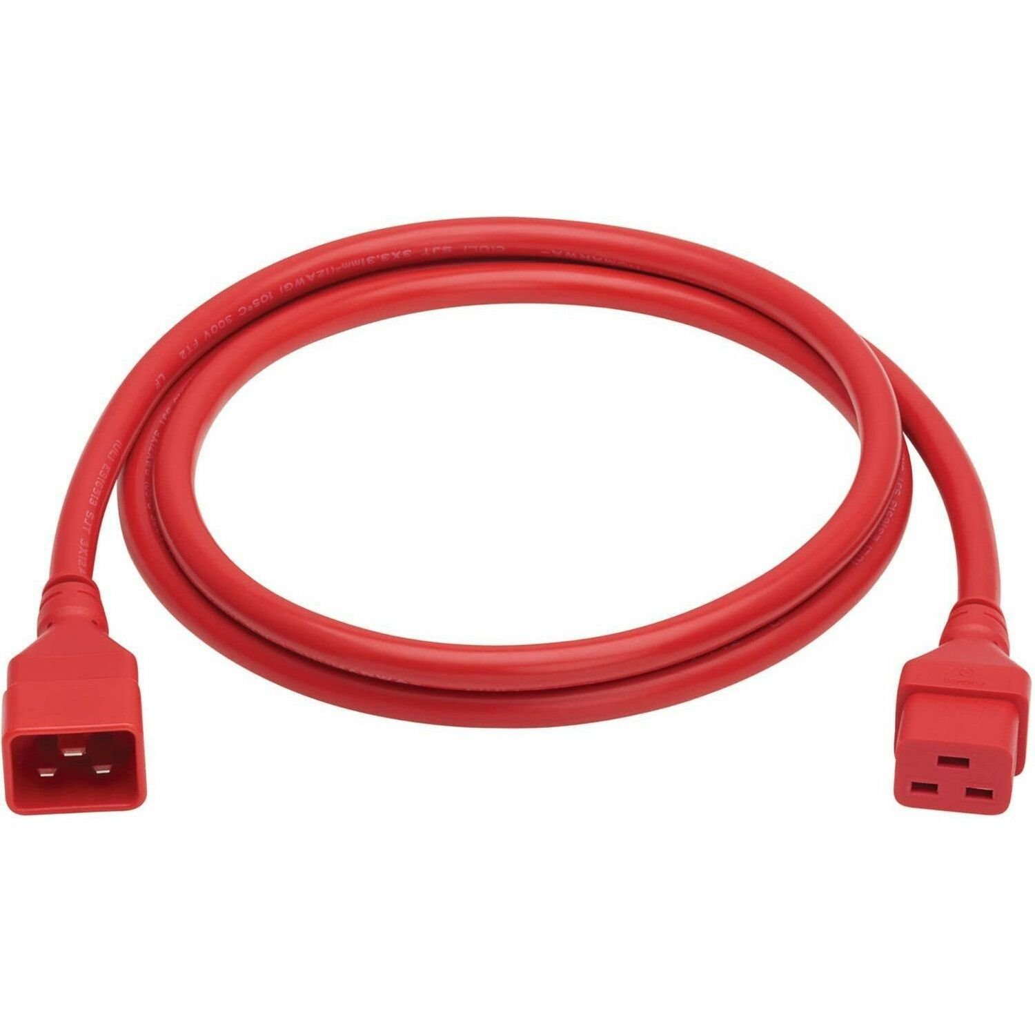 Eaton Tripp Lite Series Power Extension Cord, C20 to C19 - Heavy-Duty, 20A, 250V, 12 AWG, 6 ft. (1.8 m), Red