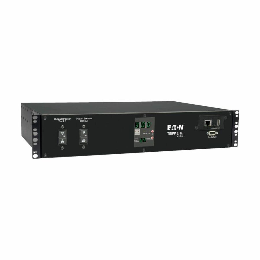 Eaton Tripp Lite Series 5.8kW Single-Phase Switched Automatic Transfer Switch PDU, Two 200-240V L6-30P Inputs, 16-C13 2-C19 & 1 L6-30R Outlet, 2U, TAA